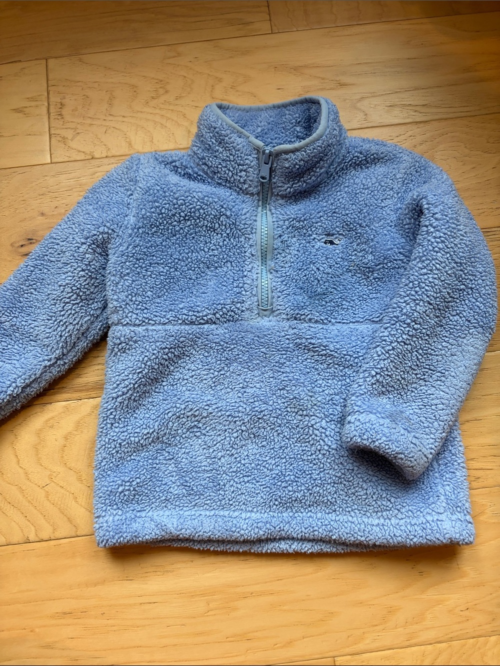 Vineyard Vines Kids Light Blue Sherpa Half-Zip Pullover
